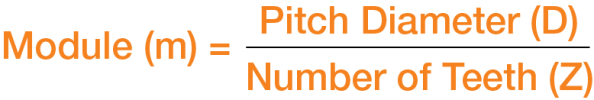 Formula for calculating gear module
