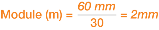 Example gear module calculation