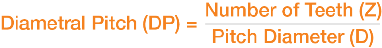 Formula for calculating diametral pitch